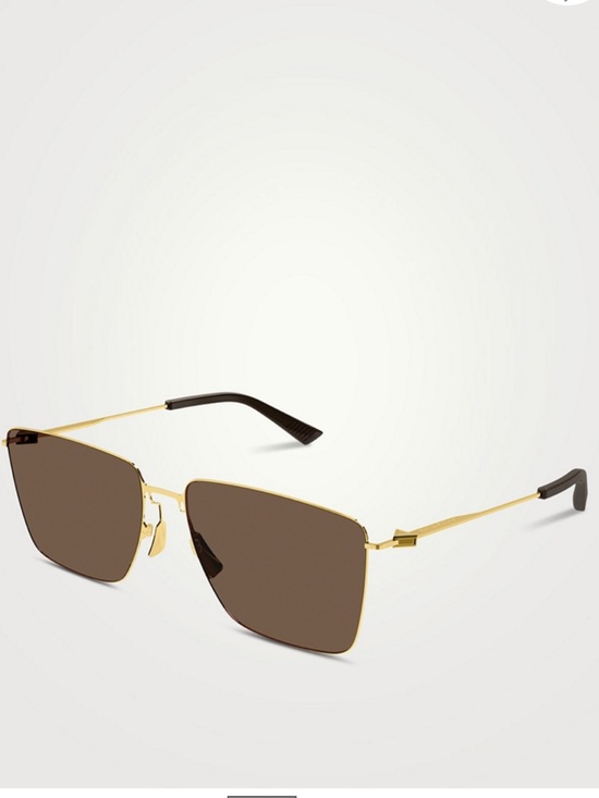 Bottega Veneta Accessories - BOTTEGA VENETA BV1267S 002 Gold Metal Frame Brown Lens Sunglasses Summer